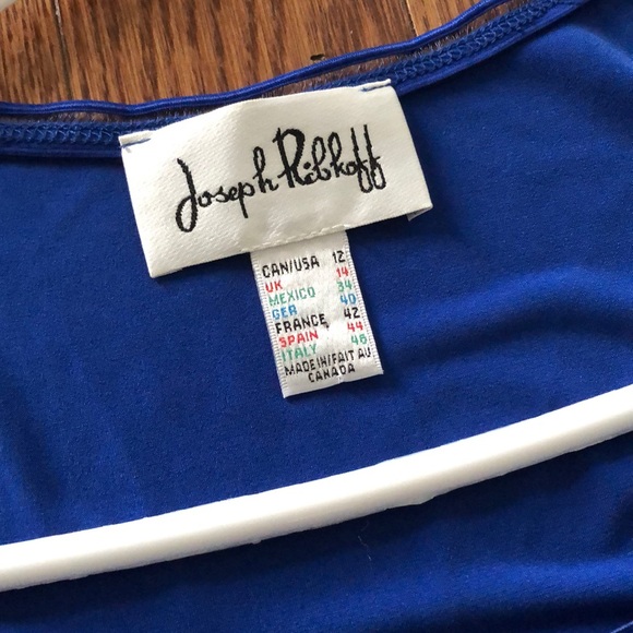 Joseph Ribkoff Blue Tierred dress - Picture 2 of 3